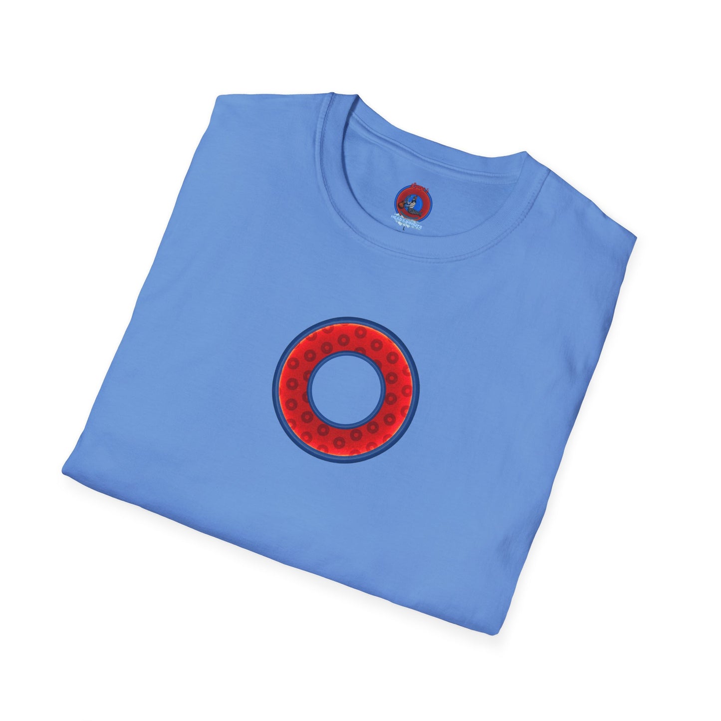 Plain Donuts/Unisex Soft-Style - "Plain Wide Mouthed Paradoxical Donuts" - red/dark blue donuts