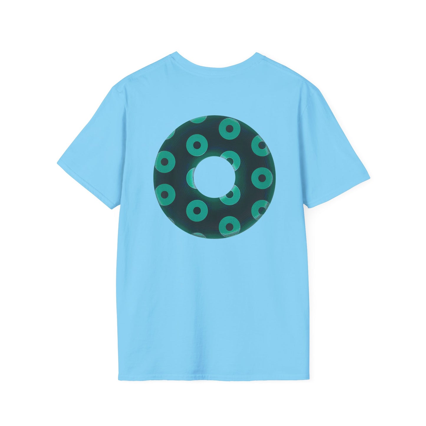 Plain Donuts/Unisex Soft-Style - "Plain Blimpy Paradoxical Donuts" - dark green/seafoam green donuts