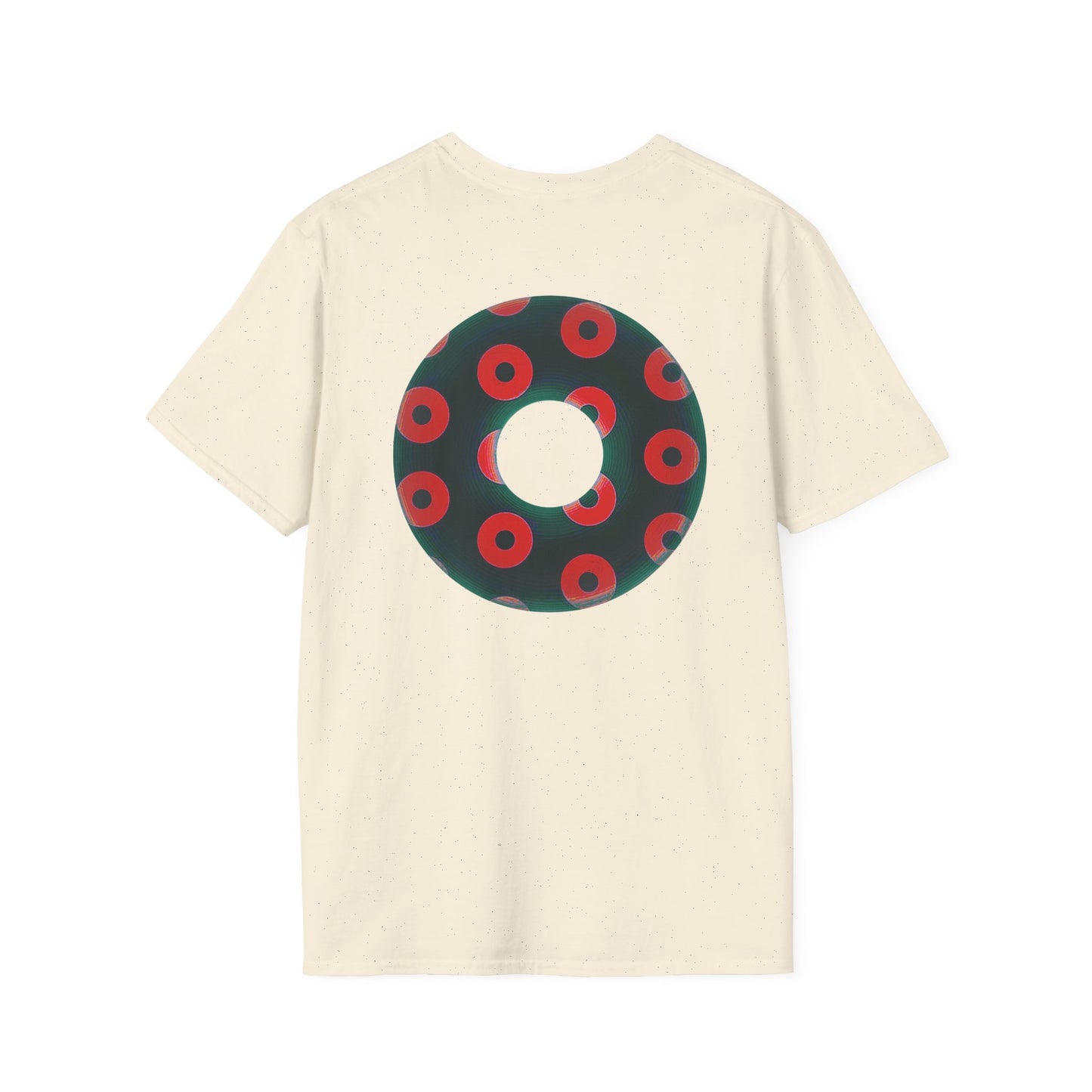 Plain Donuts/Unisex Soft-Style - "Plain Blimpy Paradoxical Donuts" - dark green/red donuts