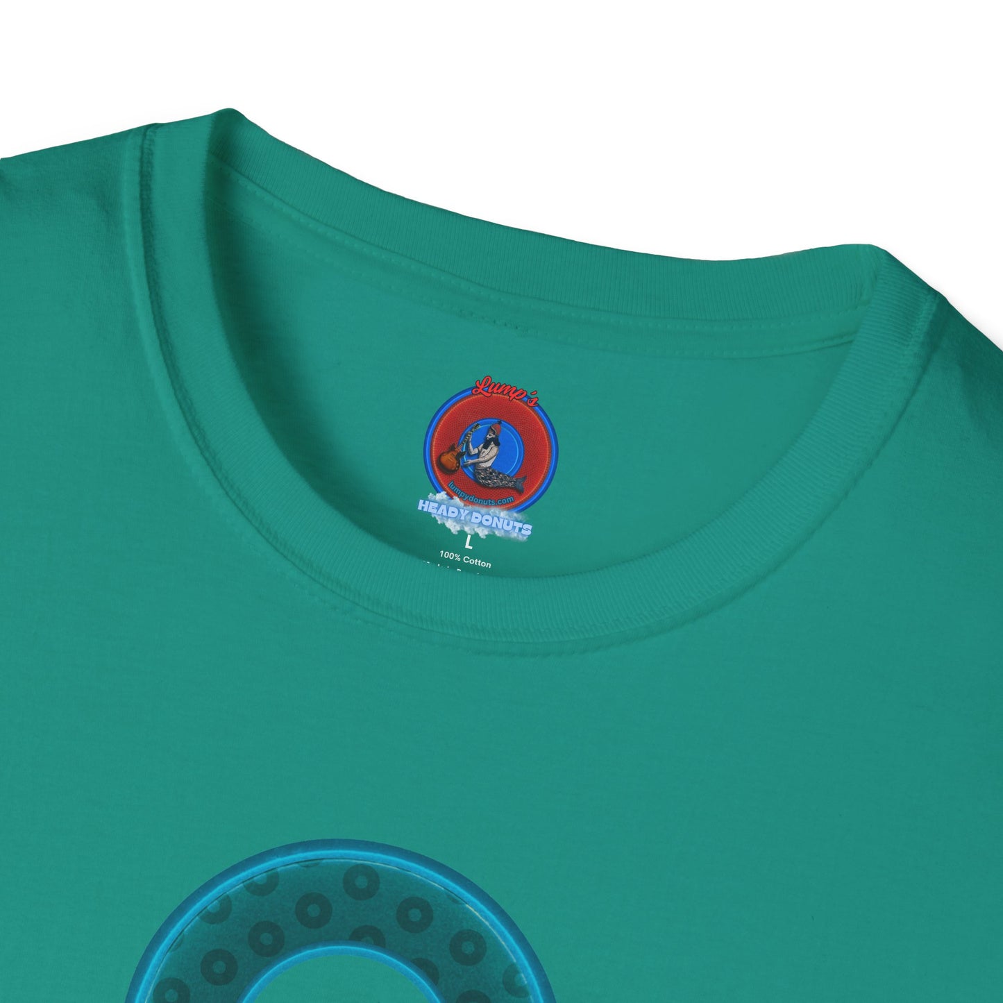 Plain Donuts/Unisex Soft-Style - "Plain Wide Mouthed Paradoxical Donuts" - dark teal/dark teal donuts