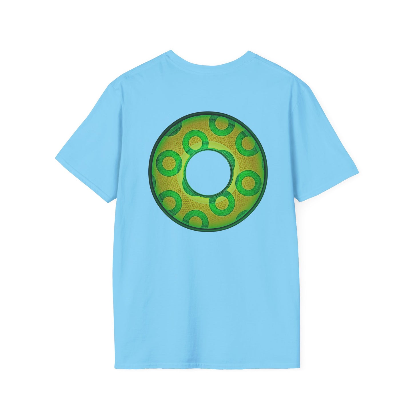 Plain Donuts/Unisex Soft-Style - "Plain Rustic Paradoxical Donuts" - gold/light green donuts