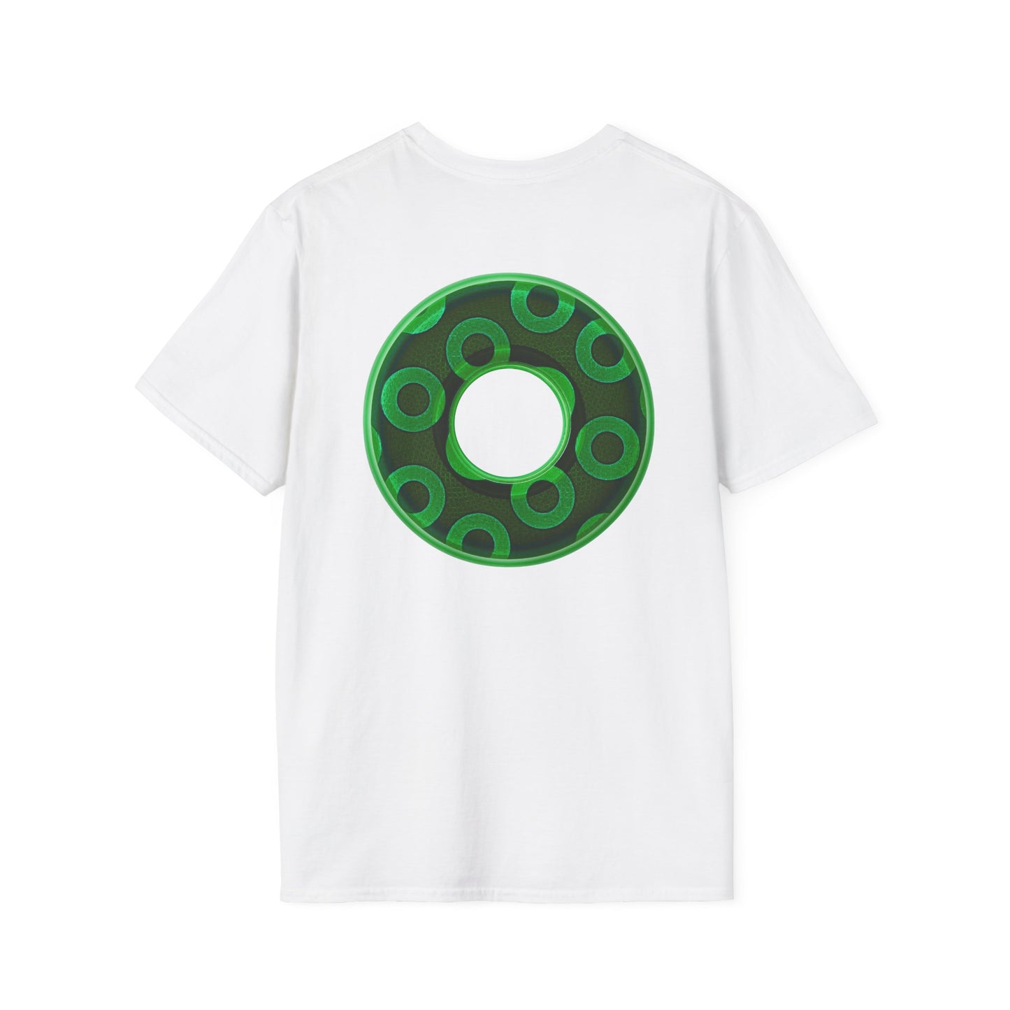 Plain Donuts/Unisex Soft-Style - "Plain Rustic Paradoxical Donuts" - light green/dark green donuts