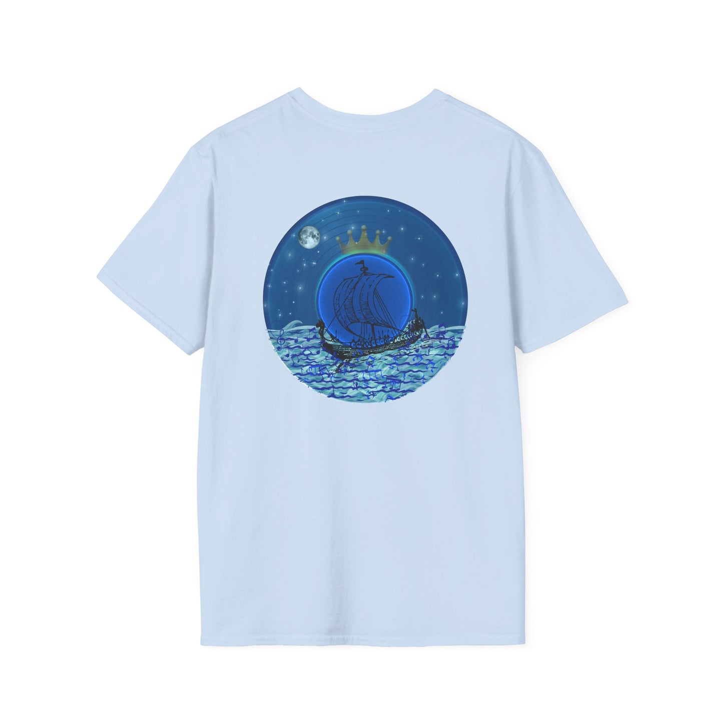 Classic Donut Tee - Unisex Soft-Style - "Stately Donut of the Prince" - series 1.0  - blue donut