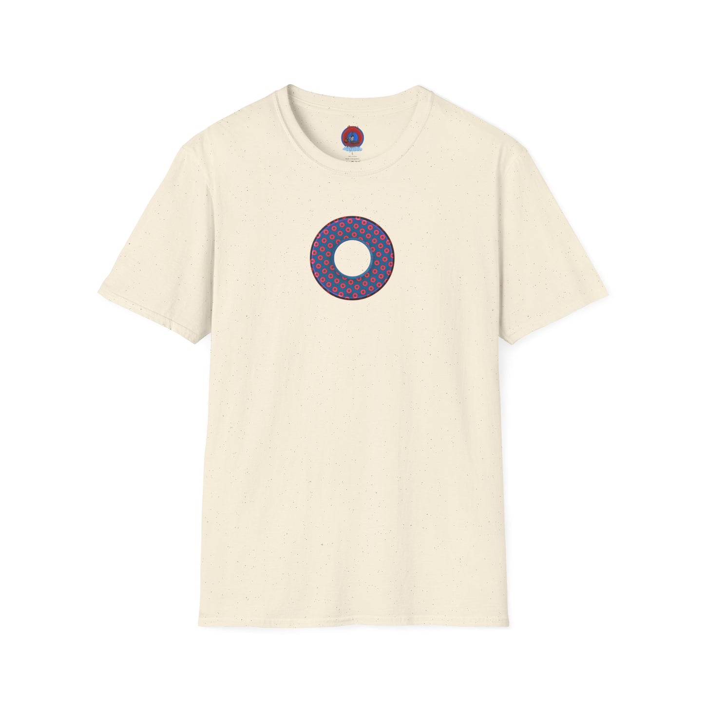 Plain Donuts/Unisex Soft-Style - "Plain Electric Paradoxical Donuts" - dark blue/red donuts