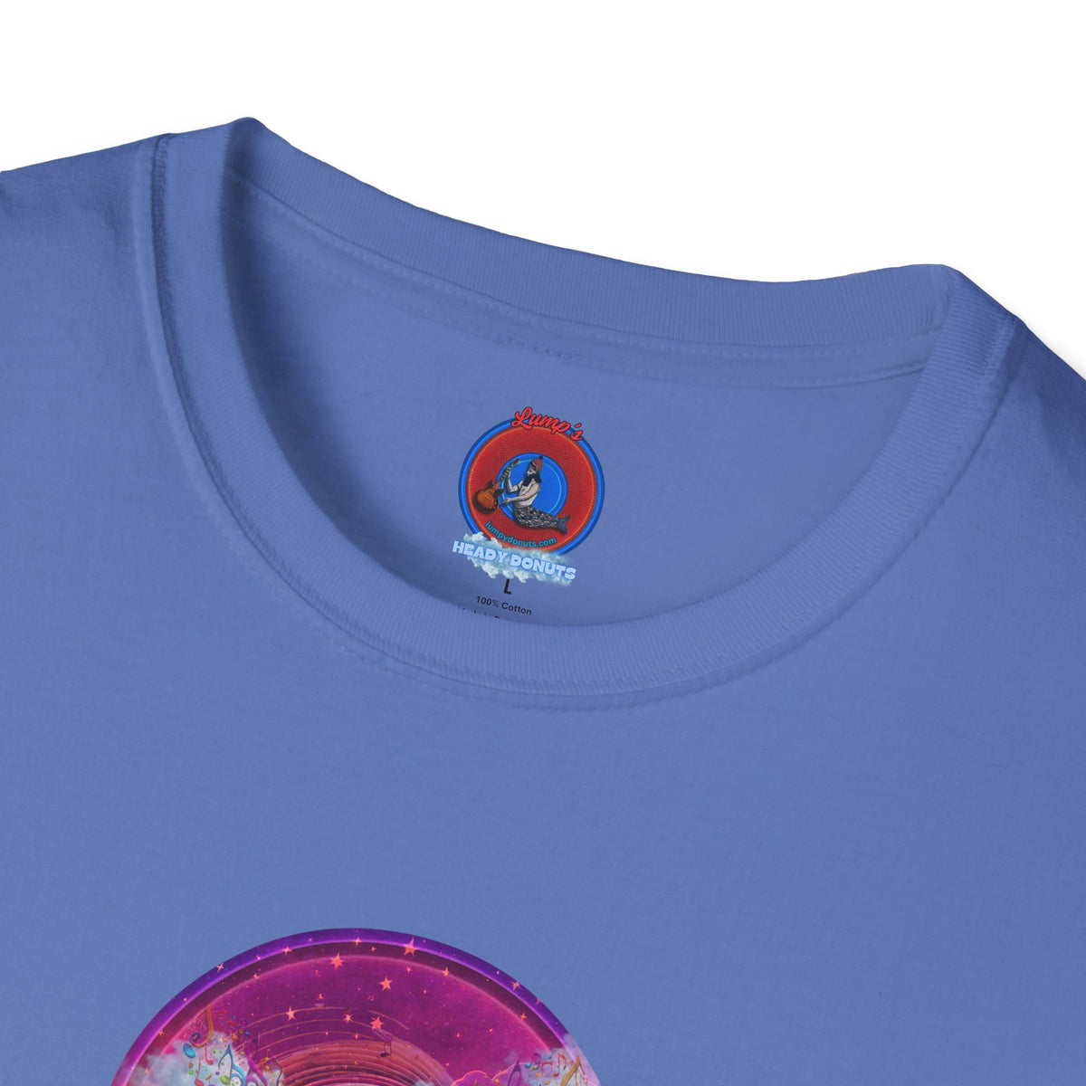Classic Donut Tee - Unisex Soft-Style - "Pillow Donuts of Cotton" - vivid magenta pic donut