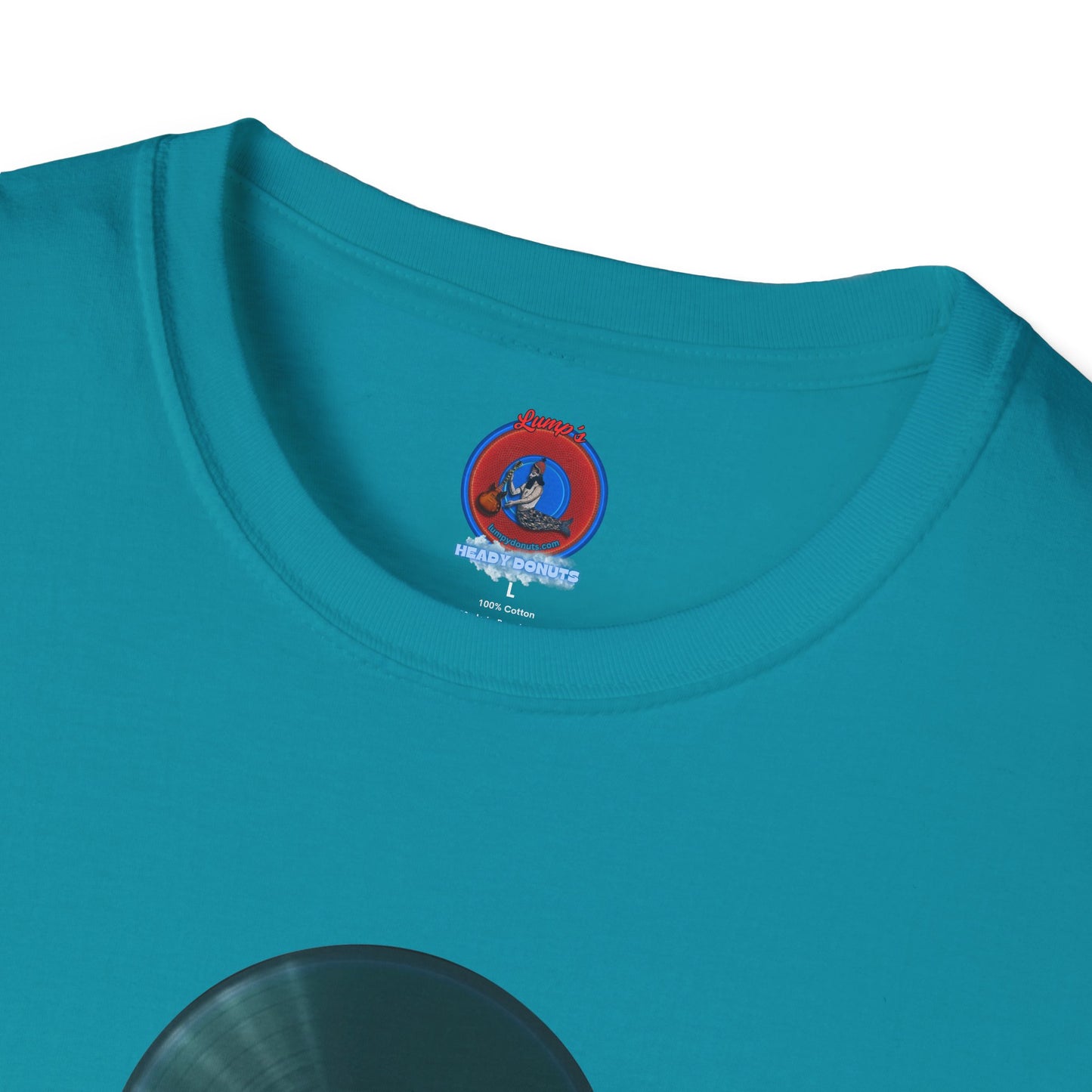 Classic Donut Tee - Unisex Soft-Style - "The Plain Record Donut" - series 1.0 - dark teal green