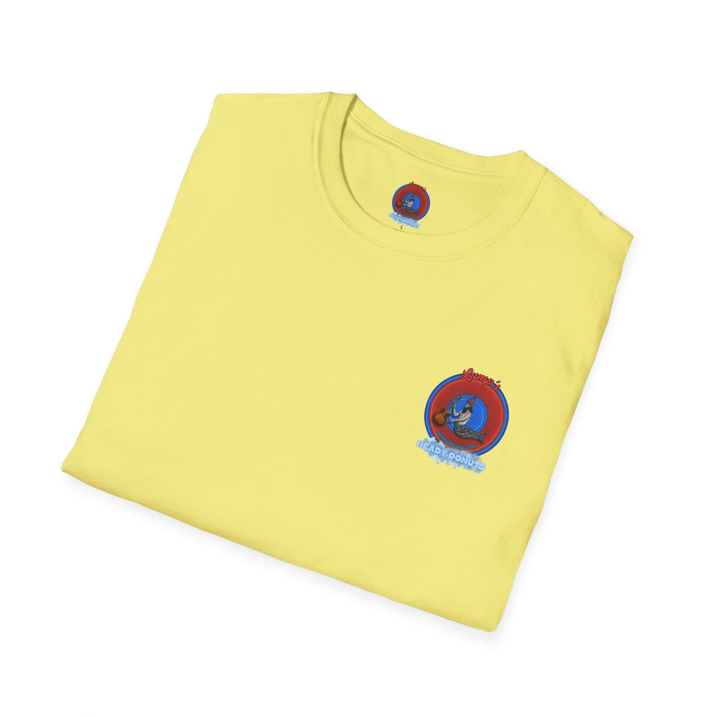 Classic Donut Tee - Unisex Soft-Style - "Lump's Heady Donuts Logo" - series 1.0  - red donut