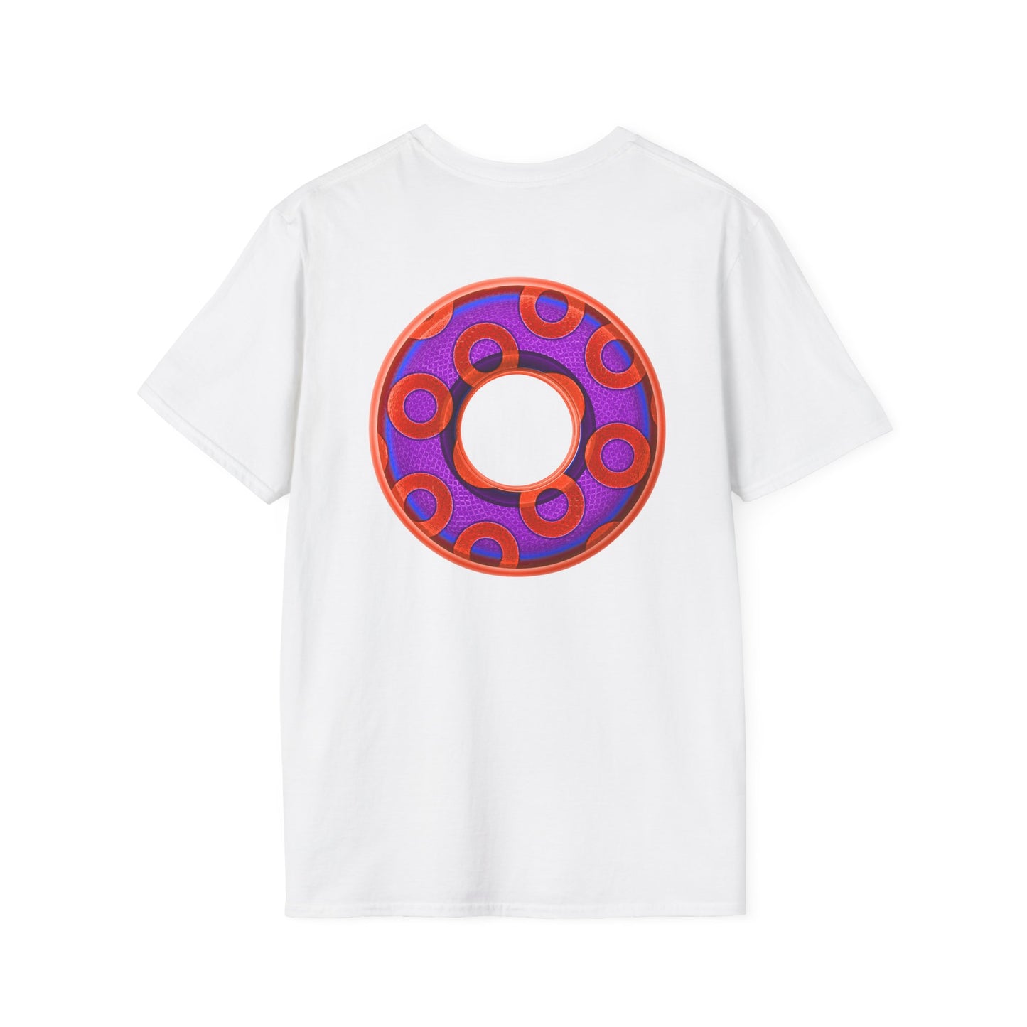 Plain Donuts/Unisex Soft-Style - "Plain Rustic Paradoxical Donuts" - purple/red donuts