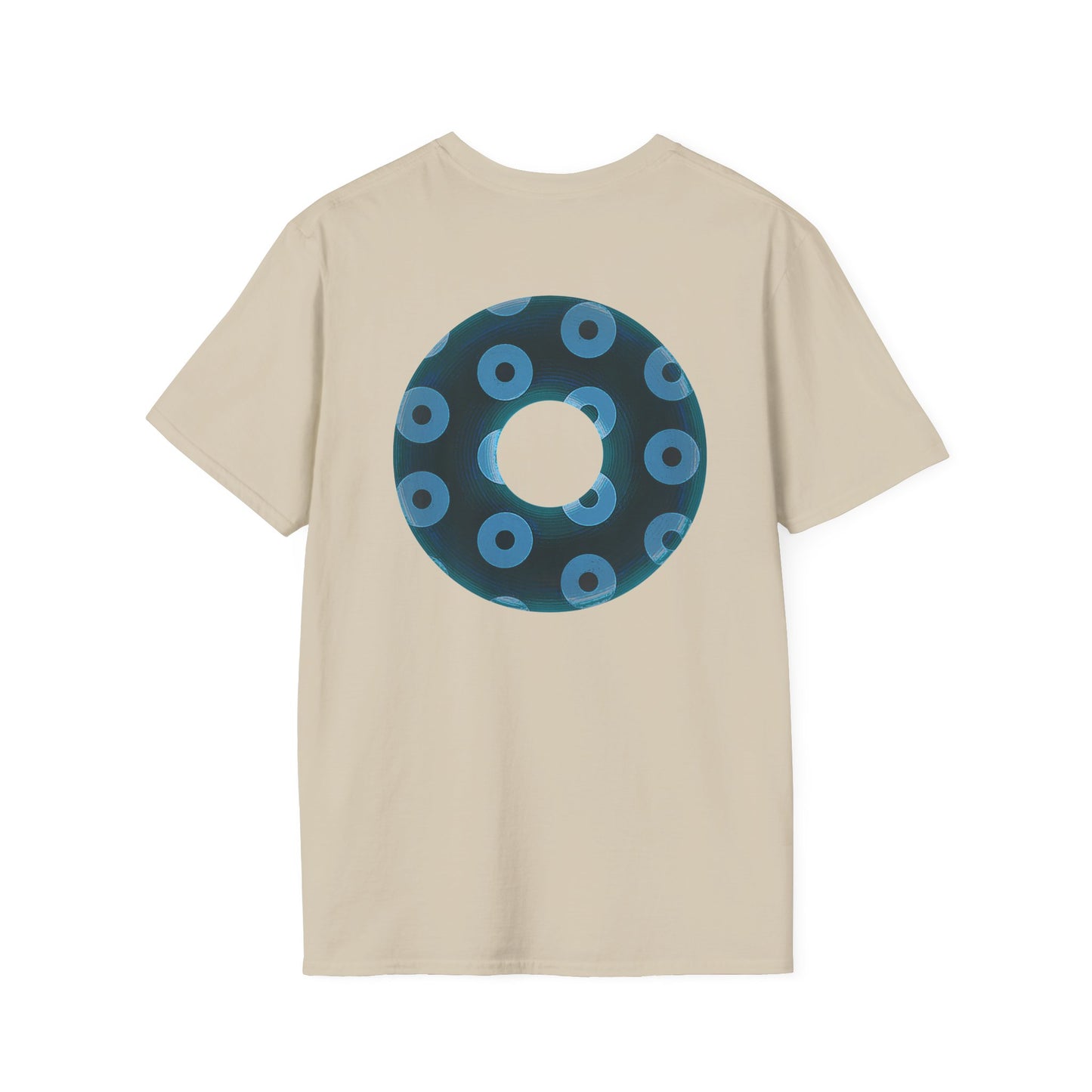 Plain Donuts/Unisex Soft-Style - "Plain Blimpy Paradoxical Donuts" - dark teal/light blue donuts