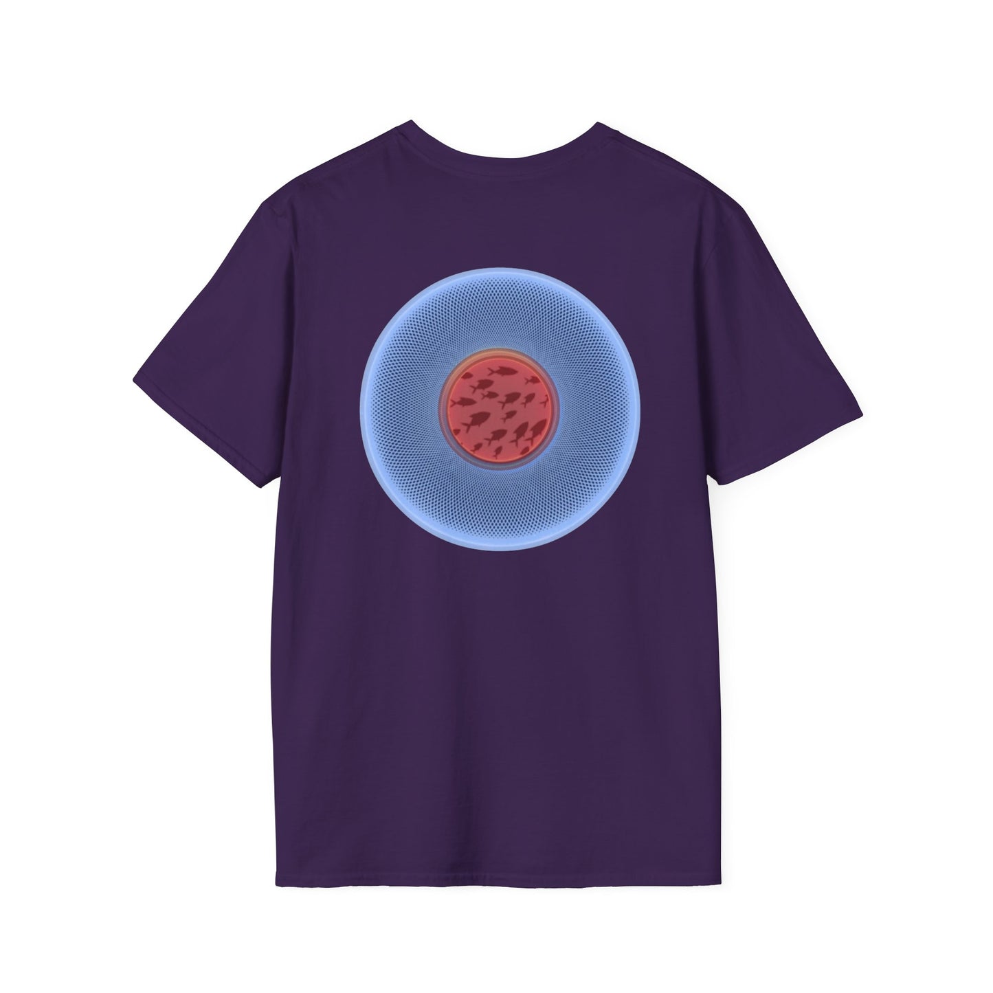 Classic Donut Tee - Unisex Soft-Style - "Swimming By" - variant 2 - blue phatty donut - series 1.0