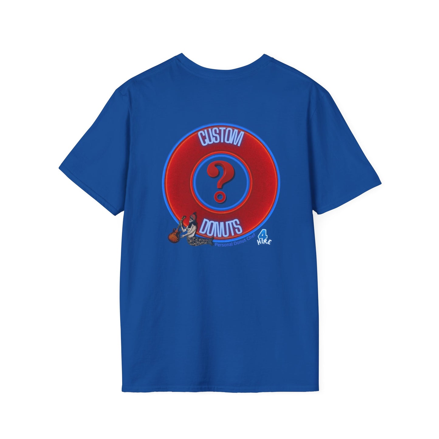 Classic Donut Tee - Unisex Soft-Style - "Example: Custom Donut Tee" - vivid red dirt mall donut