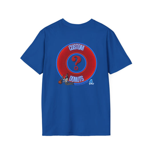 Classic Donut Tee - Unisex Soft-Style - "Example: Custom Donut Tee" - vivid red dirt mall donut