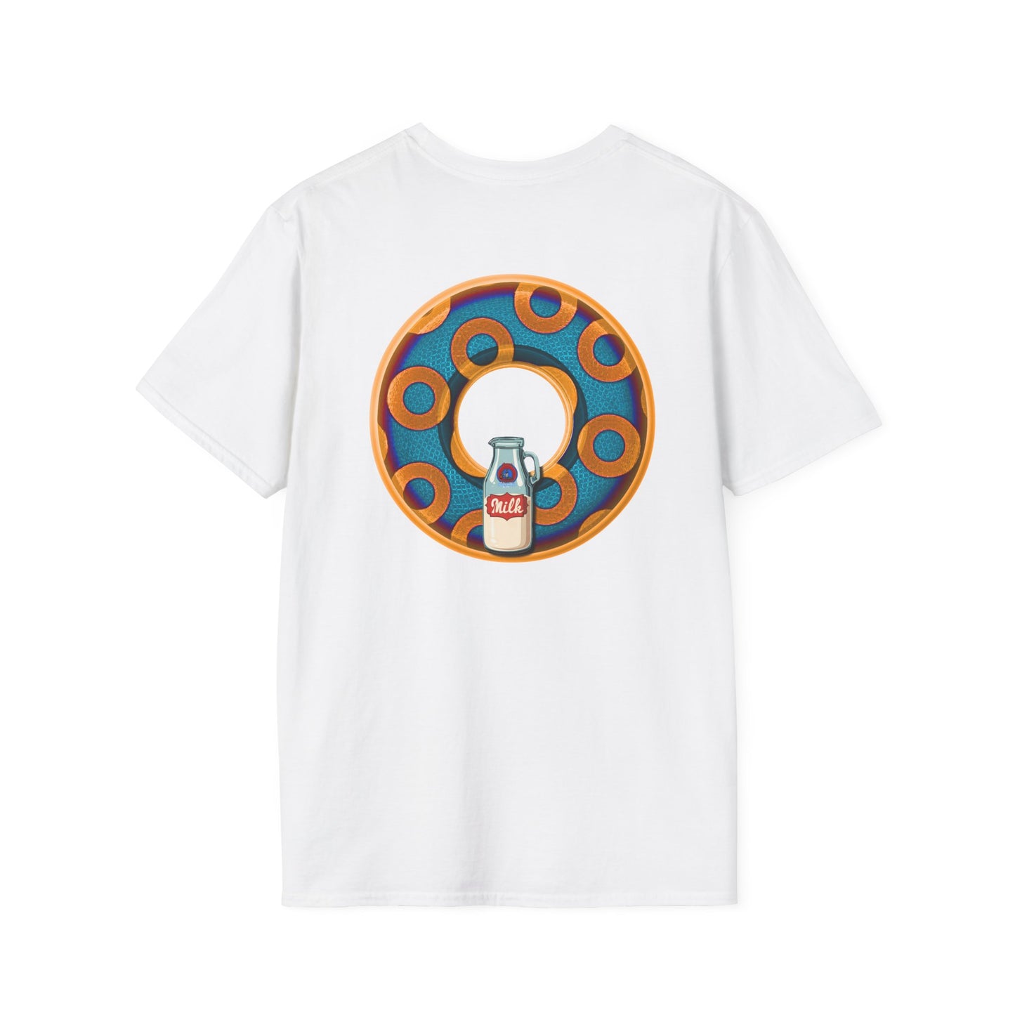 Classic Donut Tee - Unisex Soft-Style - "Wooked Cream - YEMSG Donut " -purple/red rustic paradox donut - variant 4