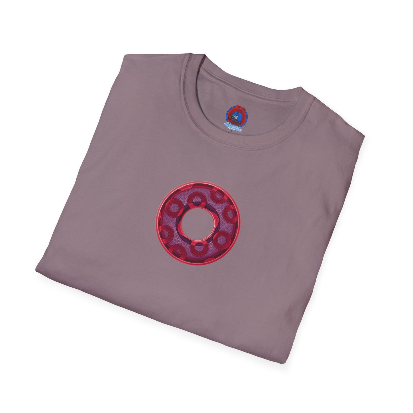 Plain Donuts/Unisex Soft-Style - "Plain Rustic Paradoxical Donuts" - mauve/purple donuts