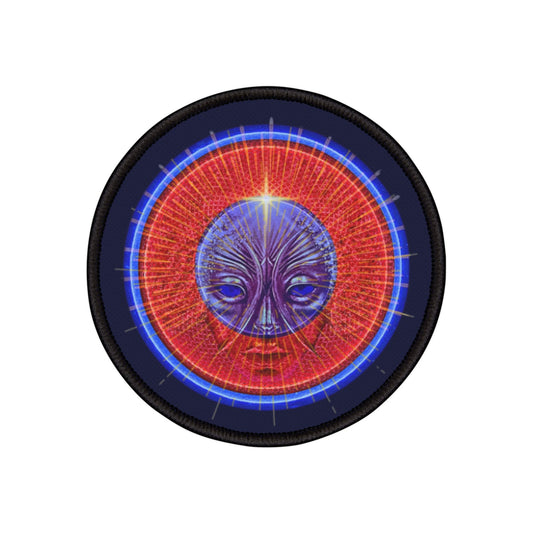 Iron-On Donut Patch - "Pillowy Donut Patch" - rustic red donut - variant 1