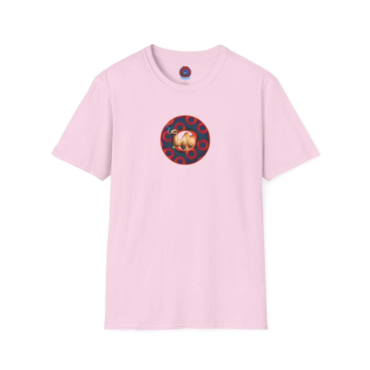 Classic Donut Tee - Unisex Soft-Style - "Joe Camel's Super Cool Donut" - rustic paradox donut - dark navy/red donuts