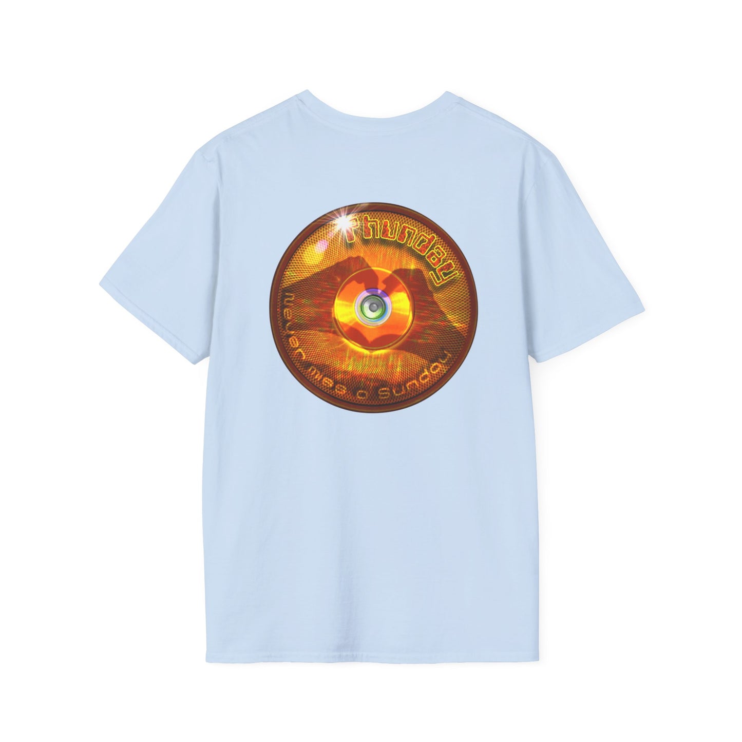 Classic Donut Tee - Unisex Soft-Style - "Sunday Phunday" - series 1.0 - variant 2 - gold donut