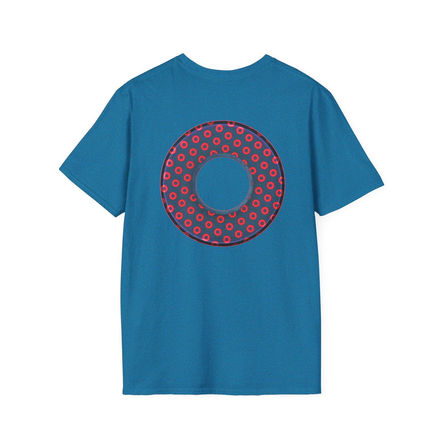 Plain Donuts/Unisex Soft-Style - "Plain Electric Paradoxical Donuts" - navy blue/red donuts