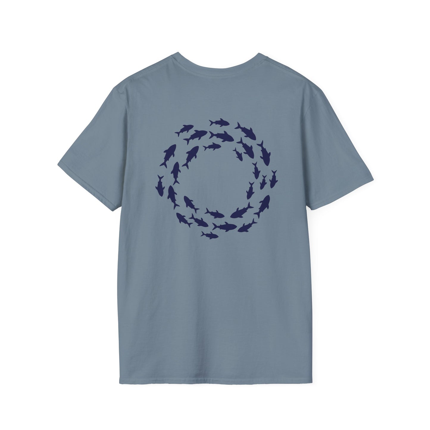 Classic Donut Tee - Unisex Soft-Style - "Skoolie of Phishies" - fish donut - variant 3