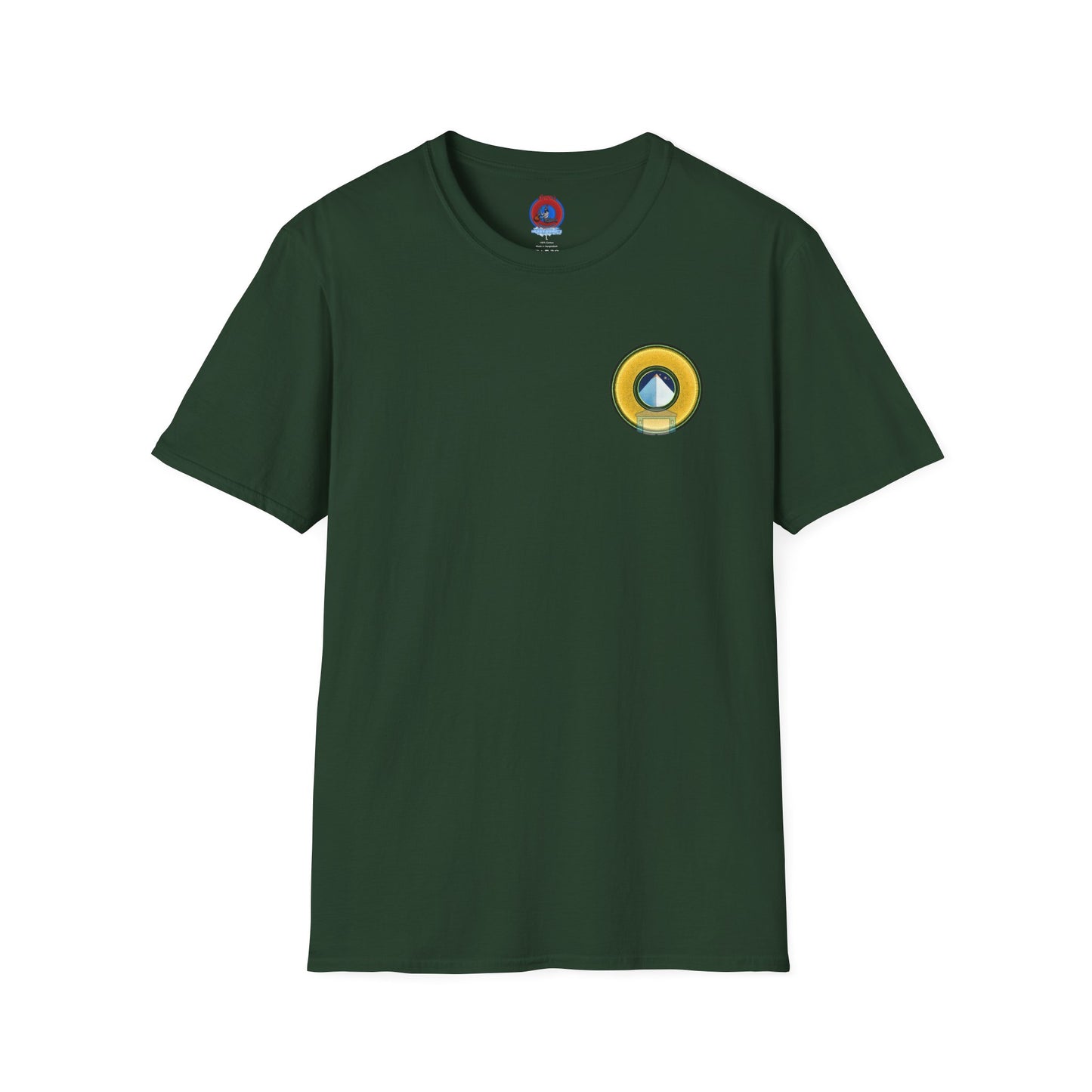 Classic Donut Tee - Unisex Soft-Style - "Limestone Donuts so Large" - variant 4 - golden donut w/garage