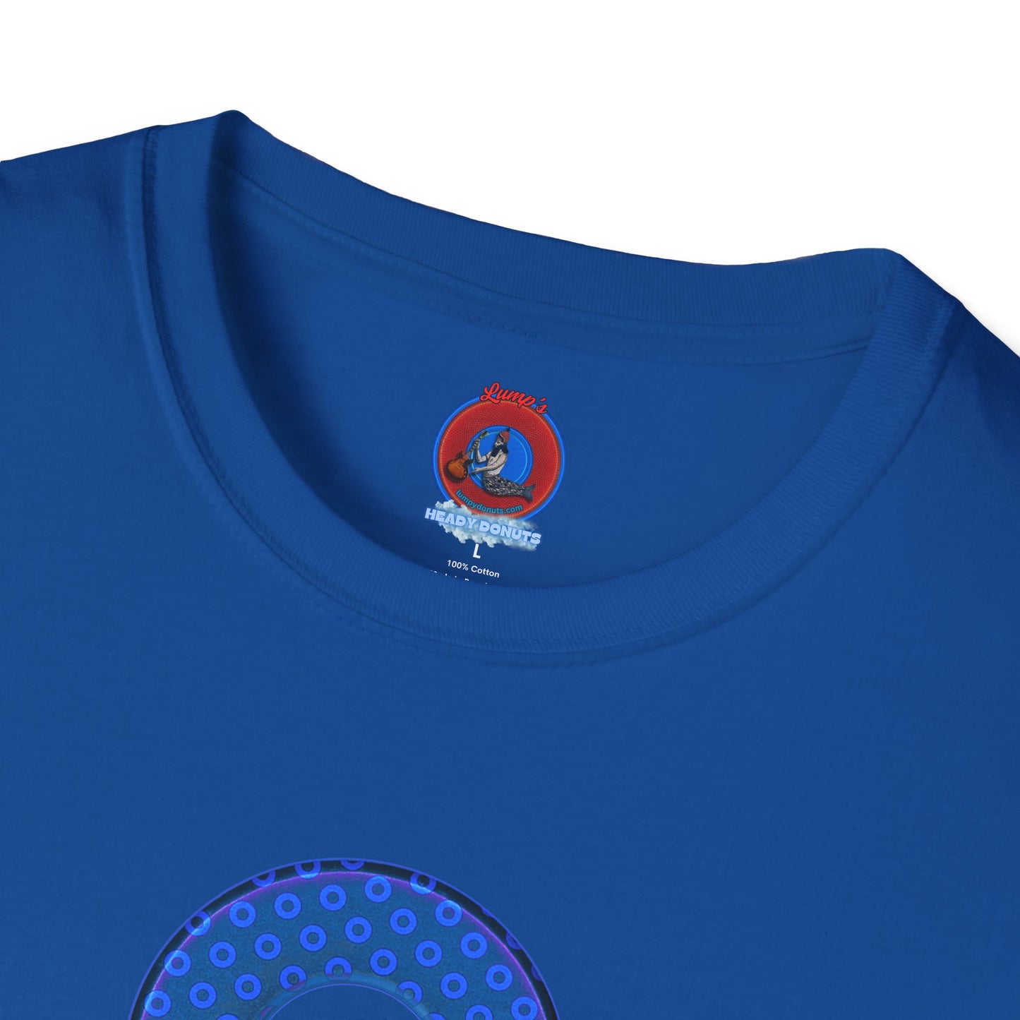 Plain Donuts/Unisex Soft-Style - "Plain Electric Paradoxical Donuts" - royal blue/dark blue donuts