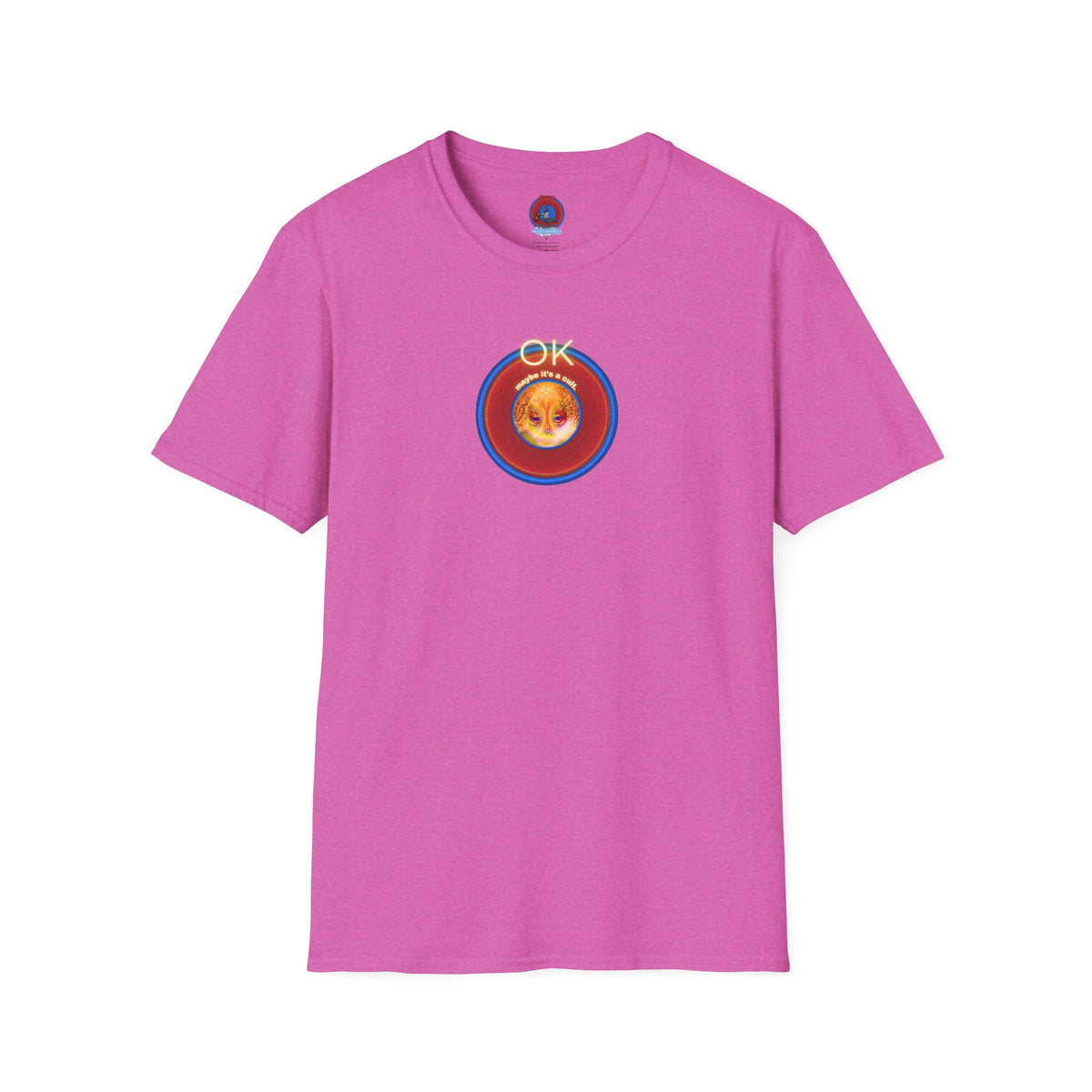 Classic Donut Tee - Unisex Soft-Style - "Donuts: Conjurers of Awesome" - series 1.0  - variant 3 - w/"okay" - red donut