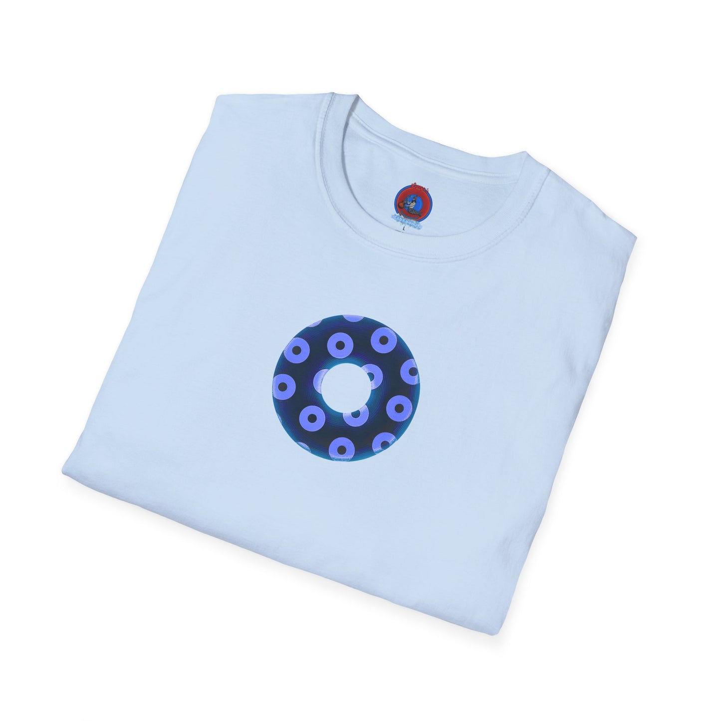 Plain Donuts/Unisex Soft-Style - "Plain Blimpy Paradoxical Donuts" - dark blue/Caroline blue donuts