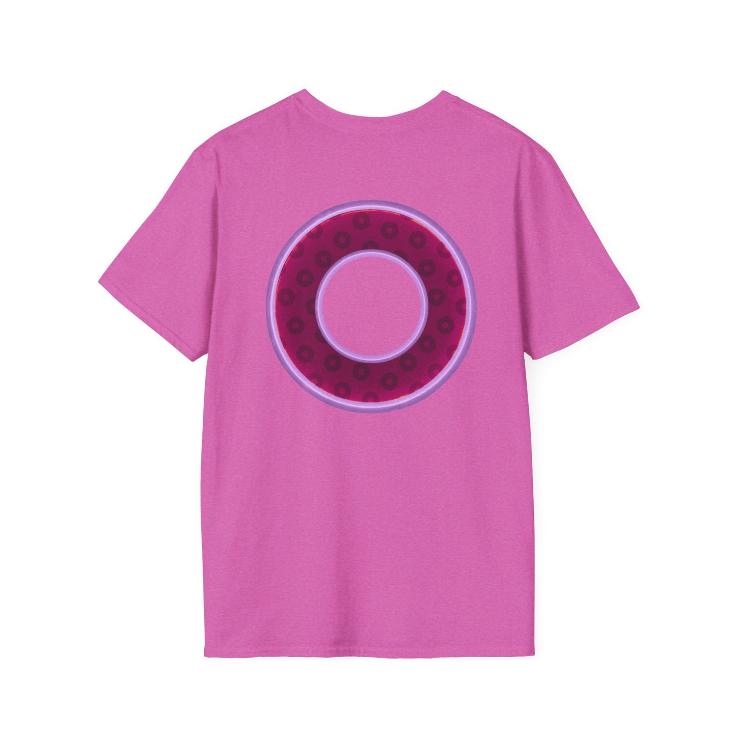 Plain Donuts/Unisex Soft-Style - "Plain Wide Mouthed Paradoxical Donuts" - red-purple/light purple donuts