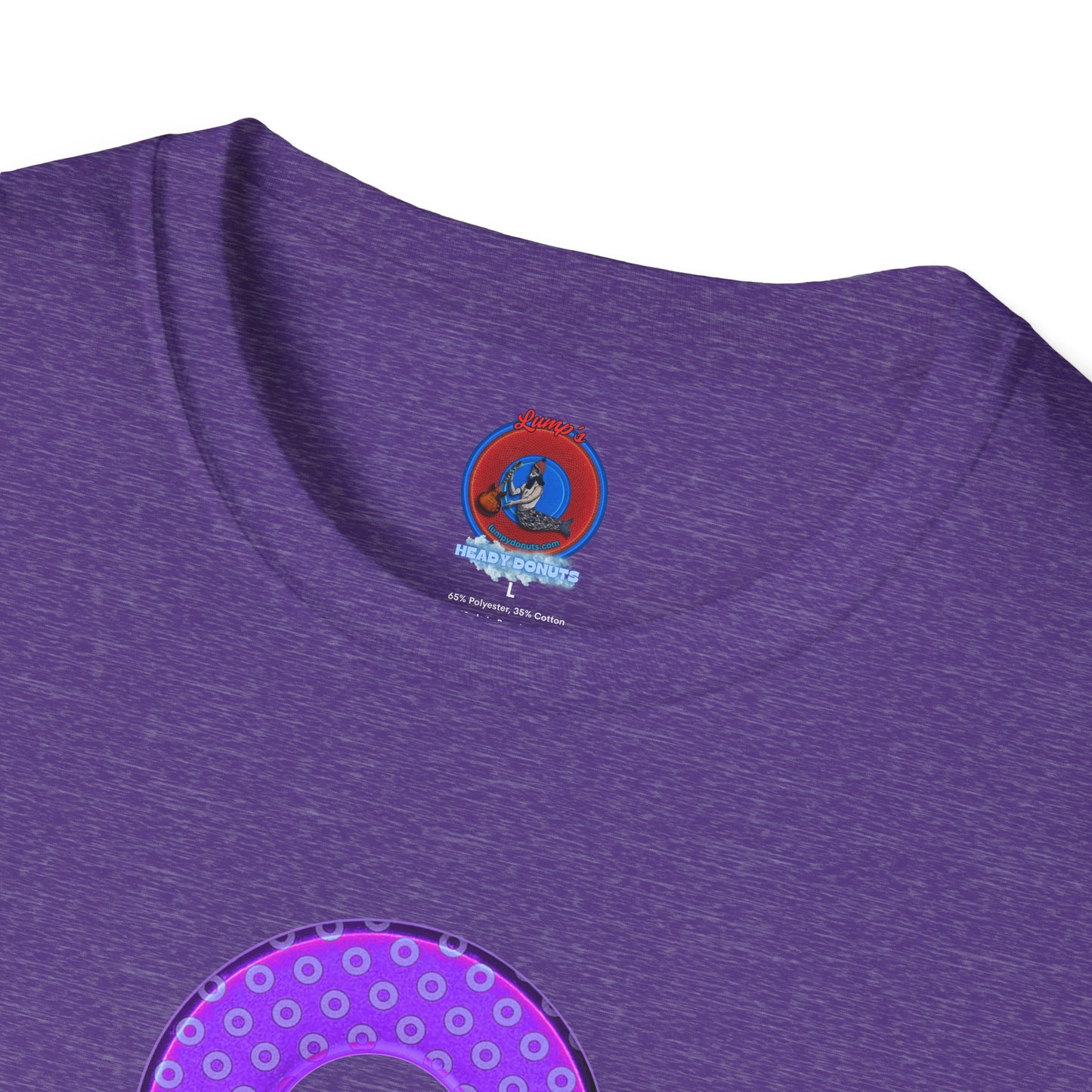 Plain Donuts/Unisex Soft-Style - "Plain Electric Paradoxical Donuts" - bright purple/light purple donuts