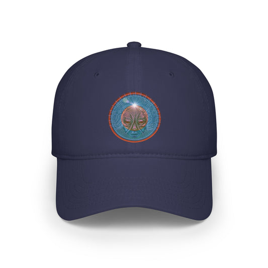 Lumpy Donut Baseball Cap - "Conjurers' of Awesome Donut Cap" - variant 2 - rustic blue donut w/