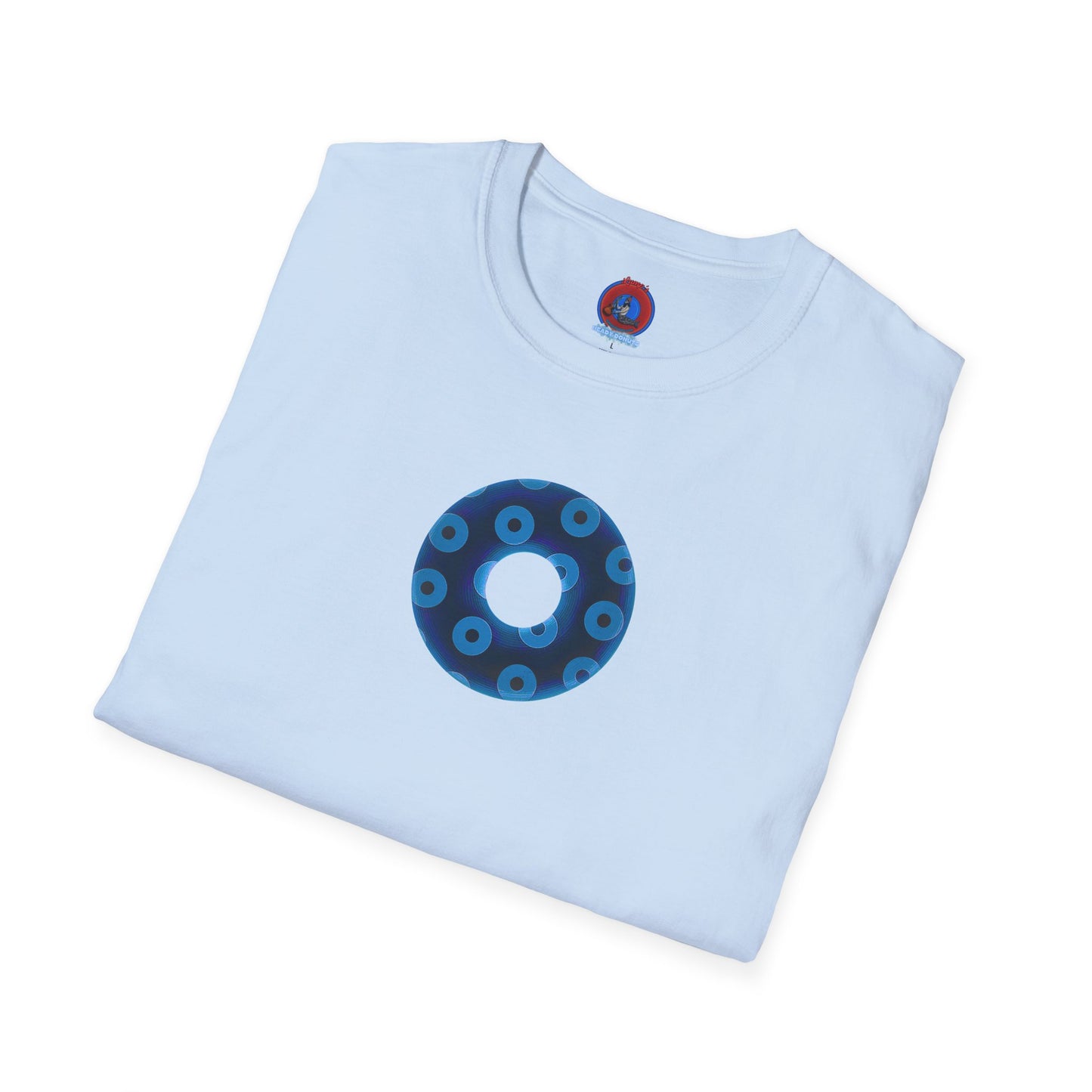 Plain Donuts/Unisex Soft-Style - "Plain Blimpy Paradoxical Donuts" - dark blue/sky blue donuts