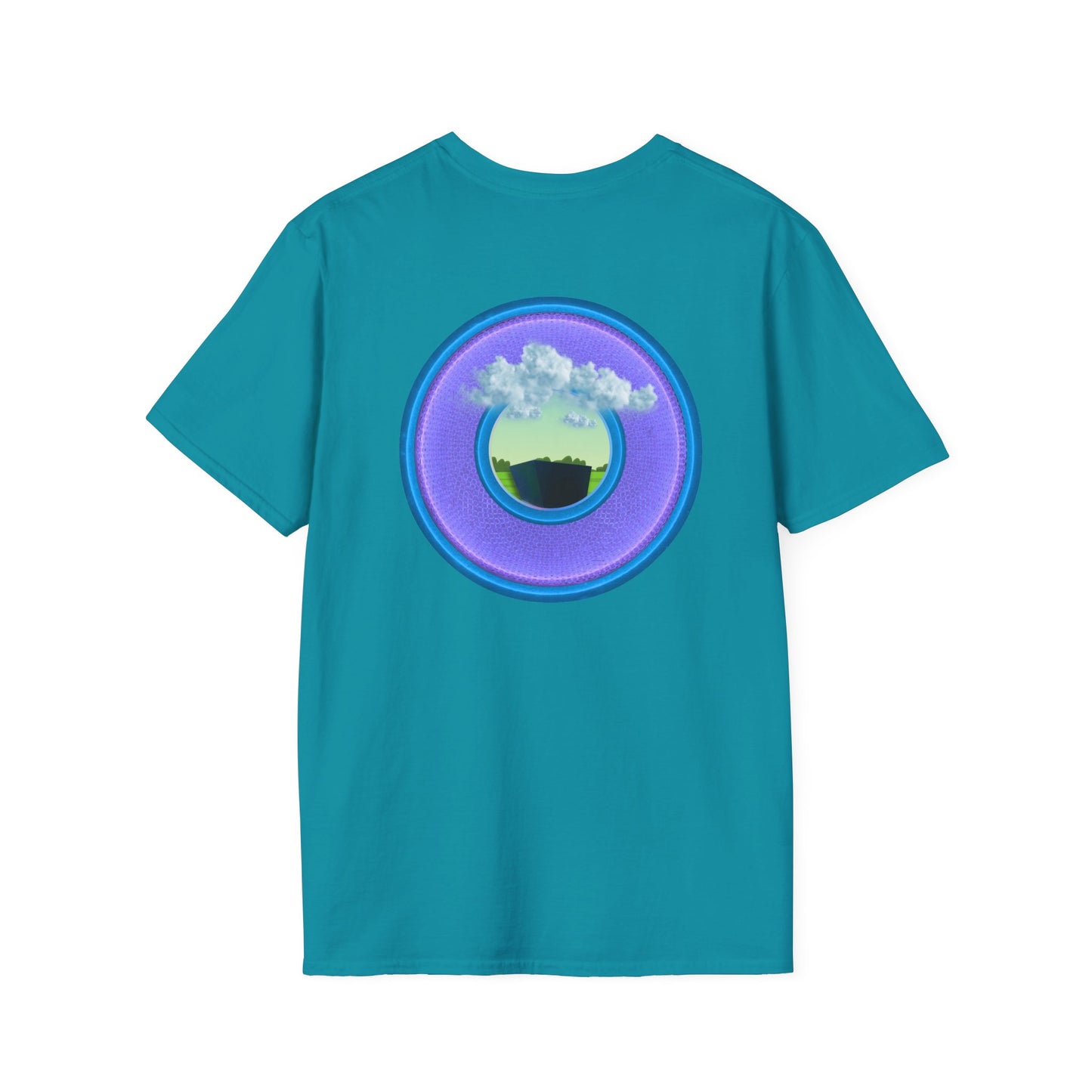 Classic Donut Tee - Unisex Soft-Style - "Got Rhombus?" - series 1.0  - variant 4 - purple/blue donut