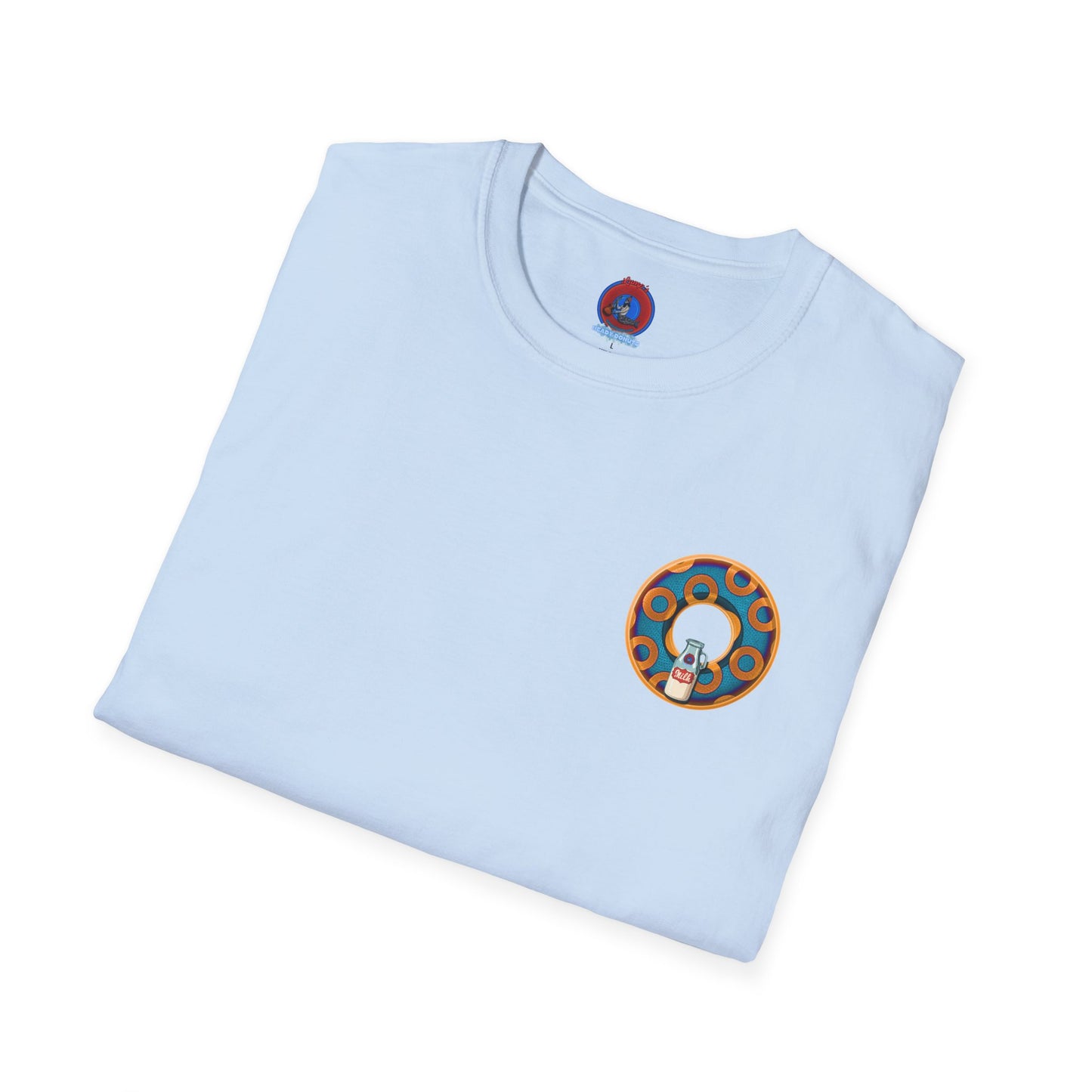 Classic Donut Tee - Unisex Soft-Style - "Wooked Cream - YEMSG Donut " -purple/red rustic paradox donut - variant 4
