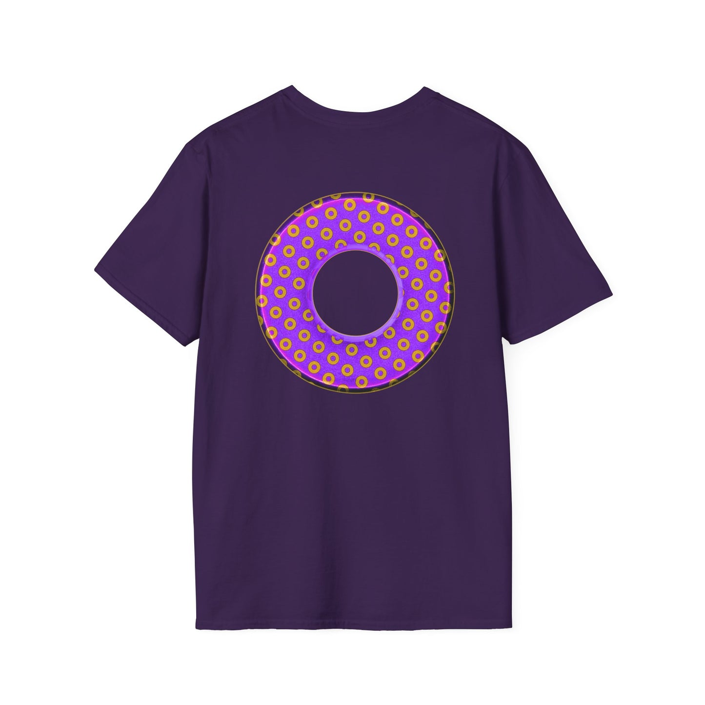 Plain Donuts/Unisex Soft-Style - "Plain Electric Paradoxical Donuts" - bright purple/magenta donuts