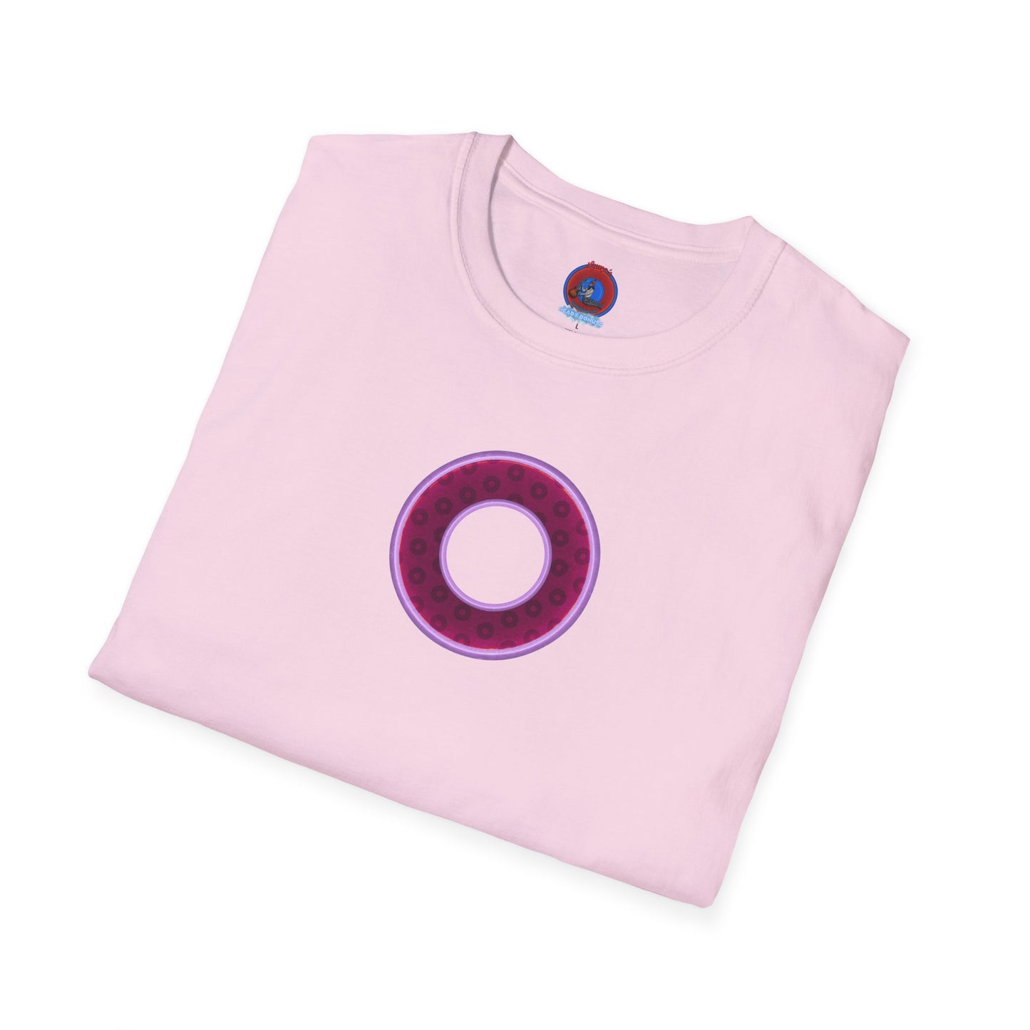 Plain Donuts/Unisex Soft-Style - "Plain Wide Mouthed Paradoxical Donuts" - red-purple/light purple donuts