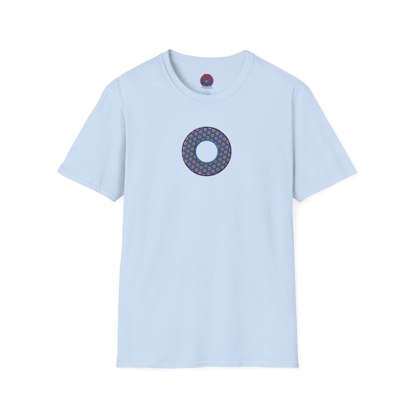 Plain Donuts/Unisex Soft-Style - "Plain Electric Paradoxical Donuts" - orange/blue donuts