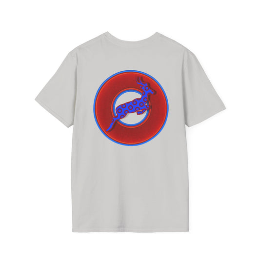Classic Donut Tee - Unisex Soft-Style - "Out of Control Donut" - vivid red donut - variant 1