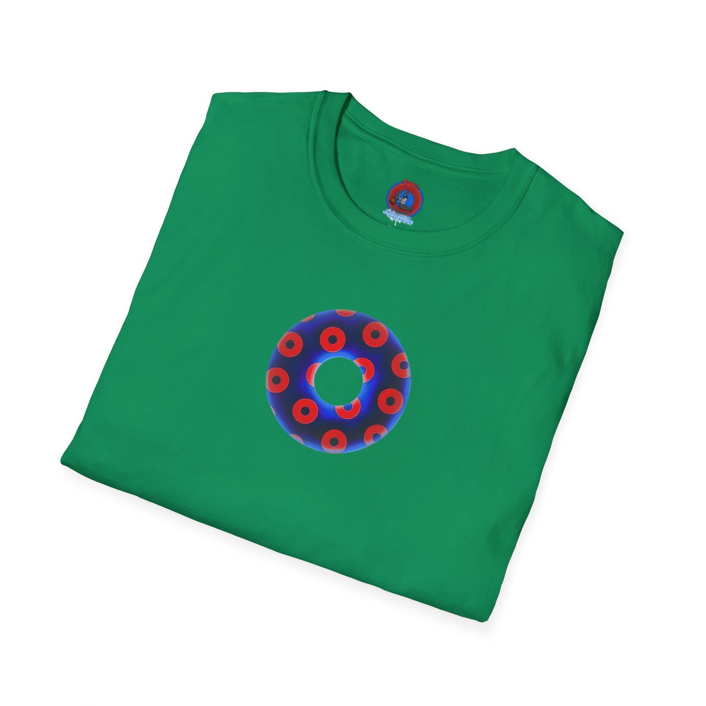 Plain Donuts/Unisex Soft-Style - "Plain Blimpy Paradoxical Donuts" - vivid royal blue/red donuts
