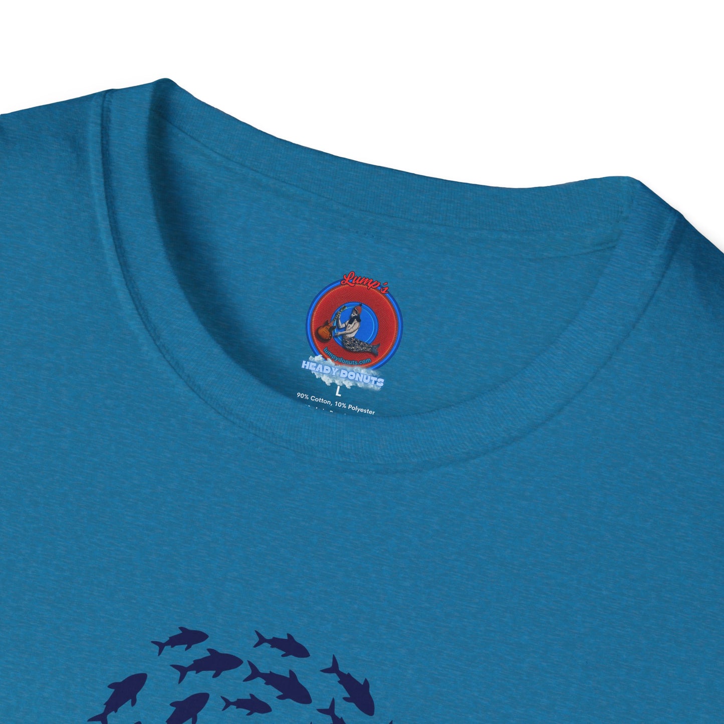 Classic Donut Tee - Unisex Soft-Style - "Skoolie of Phishies" - fish donut - variant 3