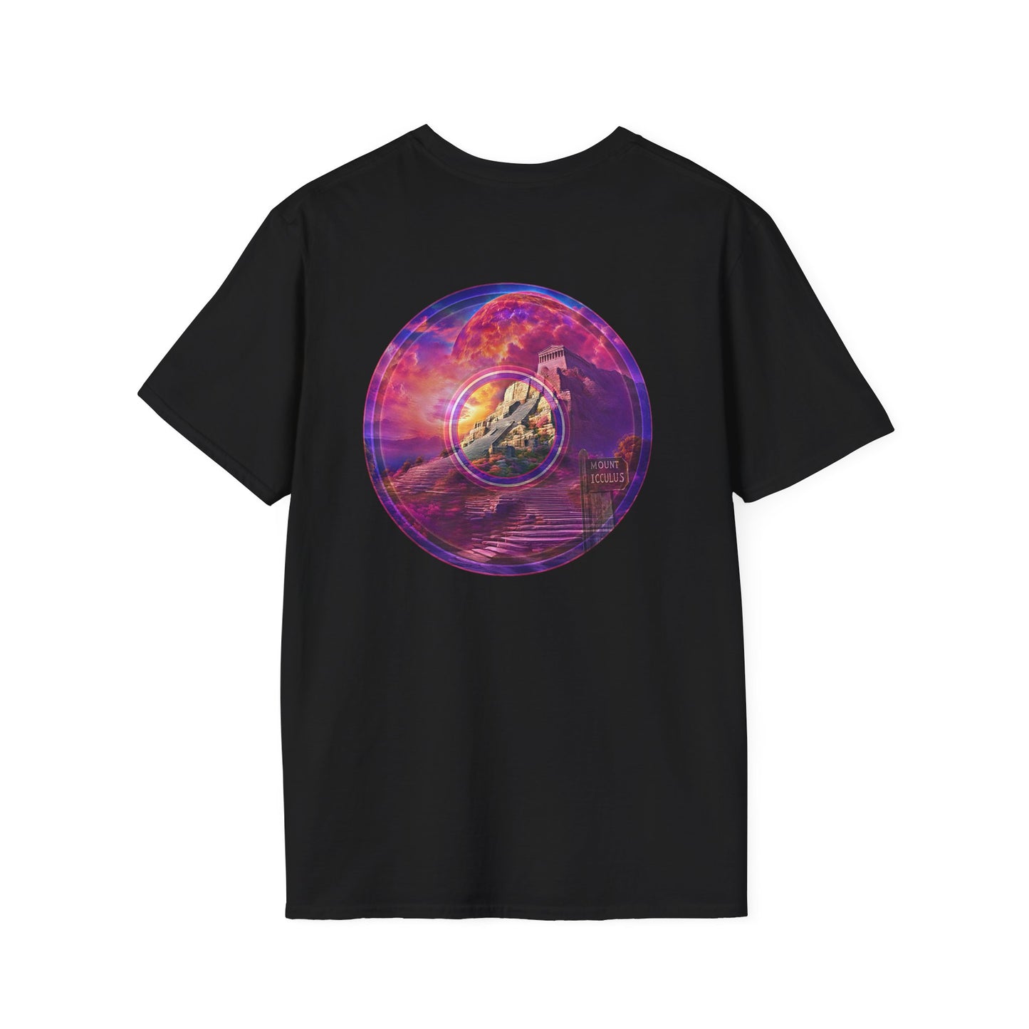 Classic Donut Tee - Unisex Soft-Style - "Icculus's Mountain Donuts " - series 1.0  - purple-ish donut