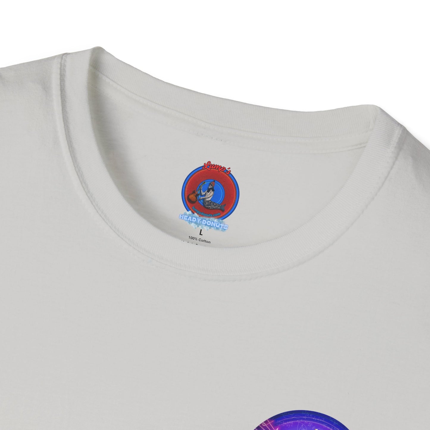 Classic Donut Tee - Unisex Soft-Style - "The Quite Profound Donut" - series 1.0  - blue/purple/magenta donut