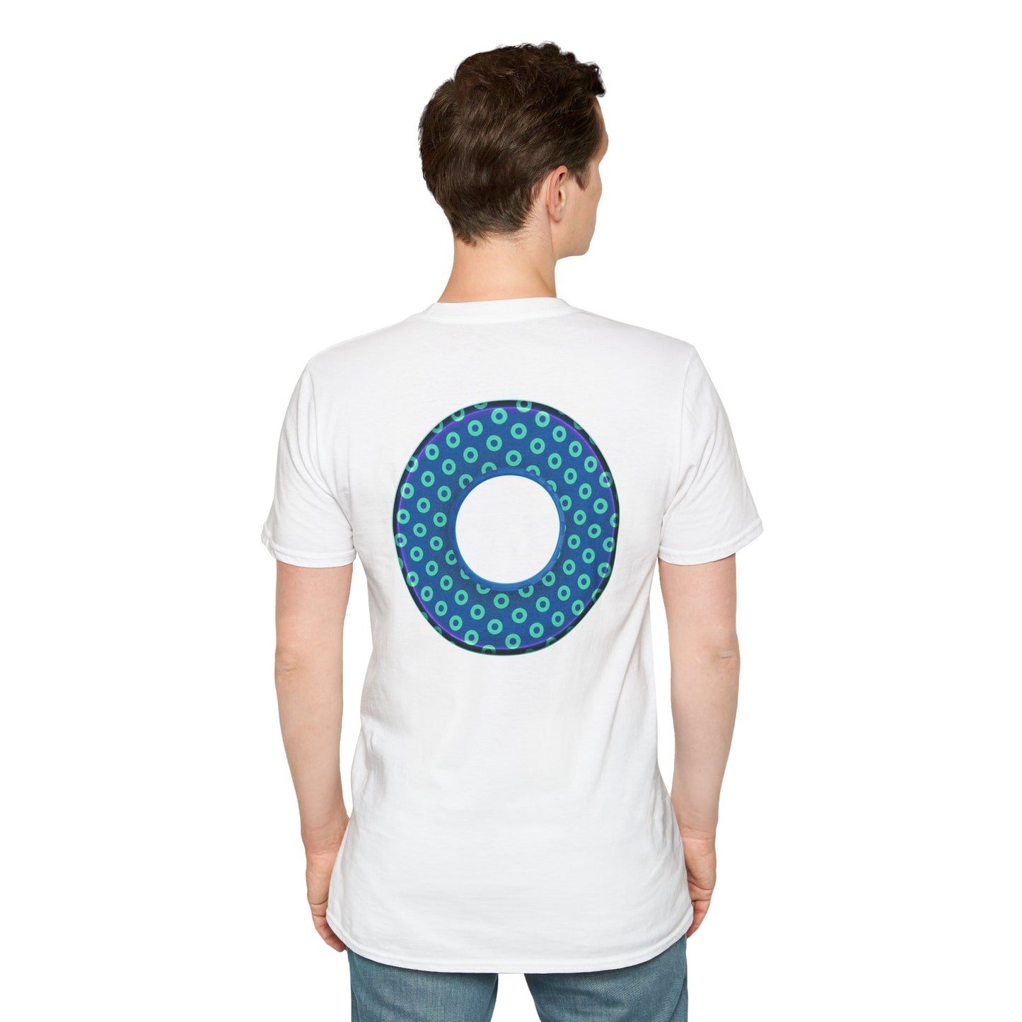 Plain Donuts/Unisex Soft-Style - "Plain Electric Paradoxical Donuts" - blue/seafoam green donuts