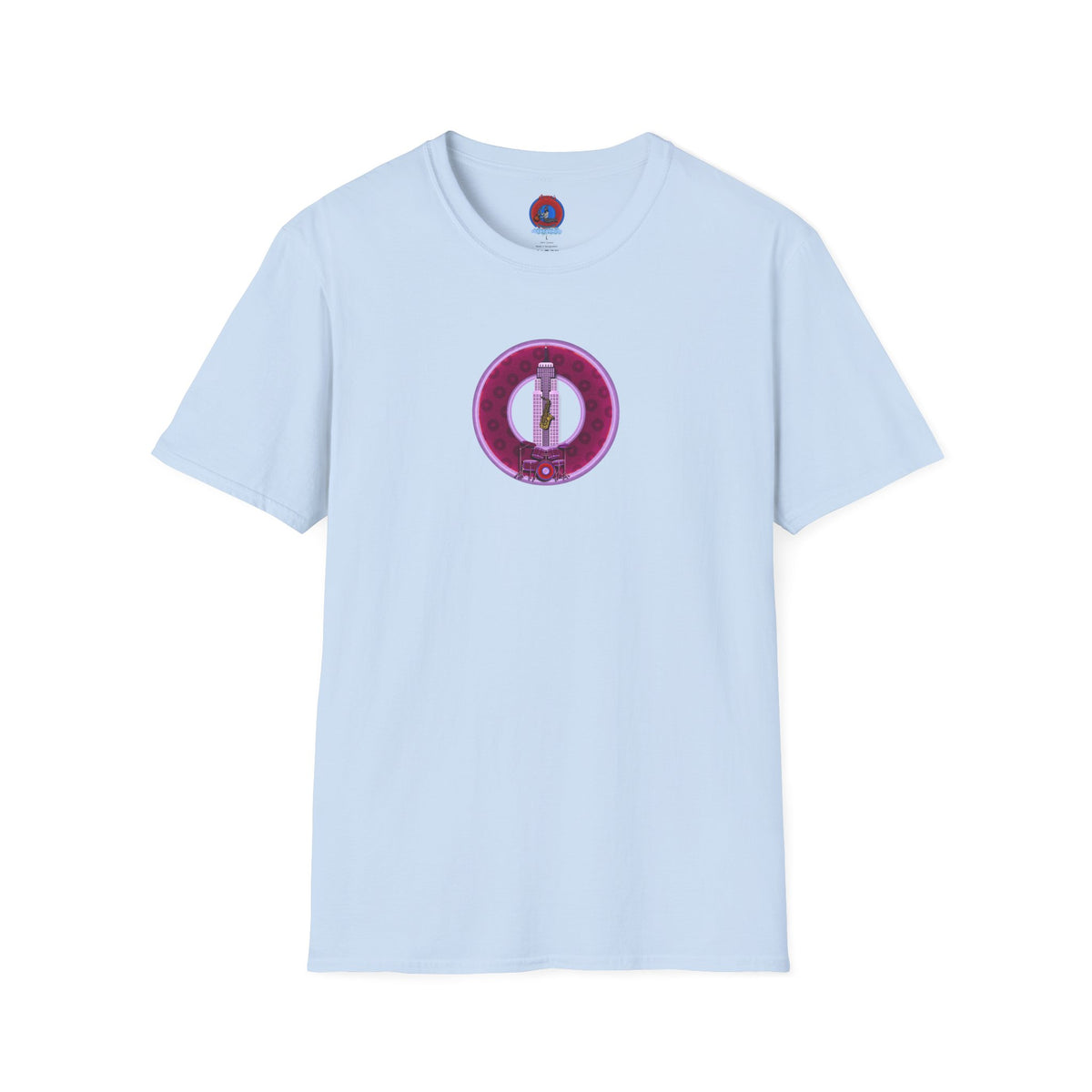 Classic Donut Tee - Unisex Soft-Style - "Simple Prep Donuts" - widemouthed purple/light purple donut