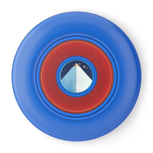 Lumpy Wham-O Donut Frisbee - "The Limestone Phrisbee" - red/royal blue