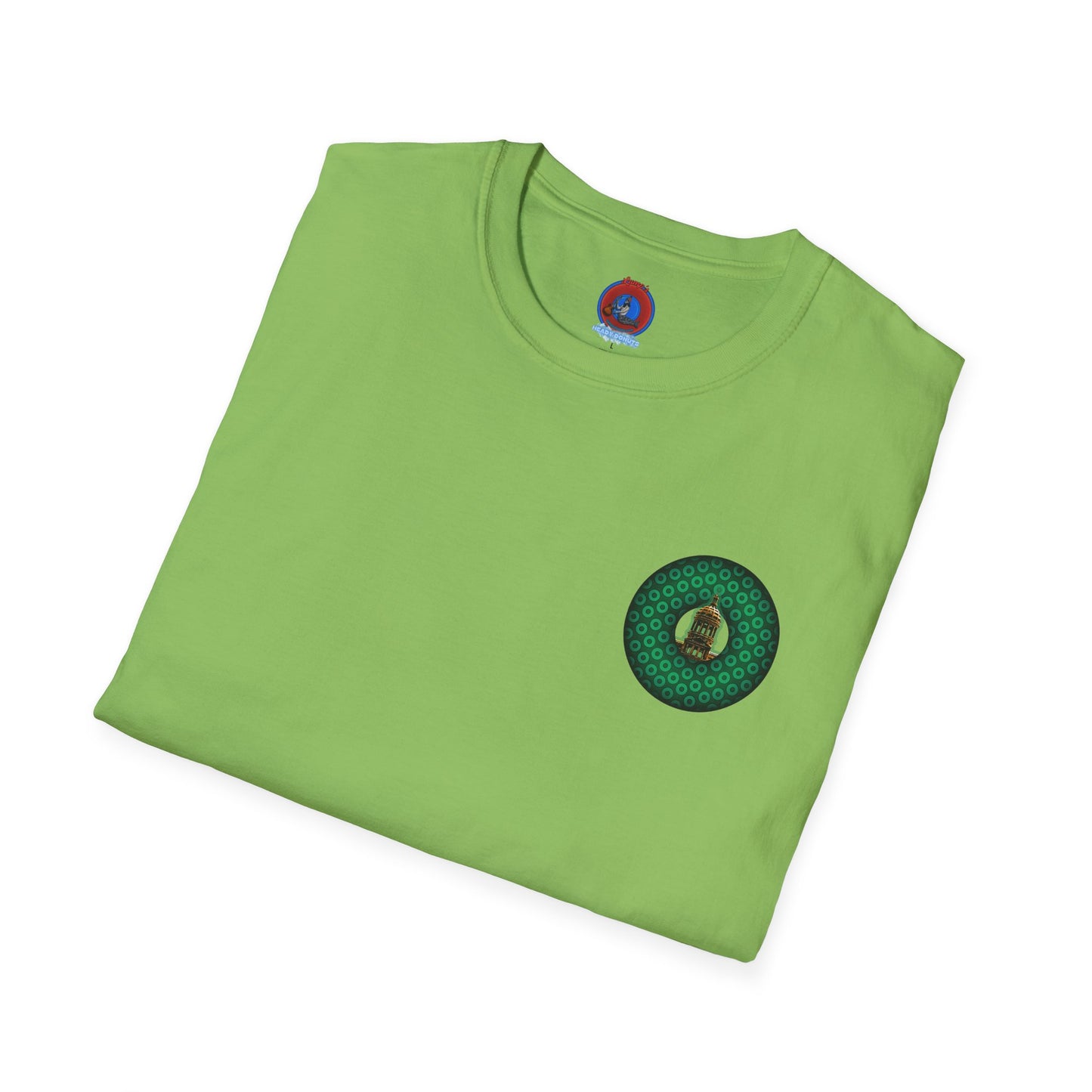 Classic Donut Tee - "Save Mondegreen City Hall Clock Tower" - paradox donut - series 1.0 - variant 2 - green donut