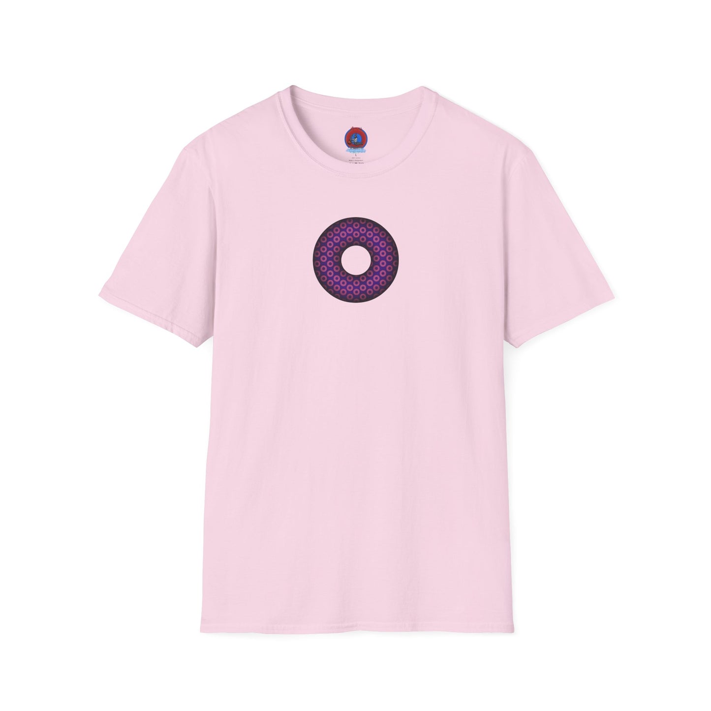 Plain Donuts/Unisex Soft-Style - "Plain Paradoxical Grided Donuts" - magenta/purple donuts