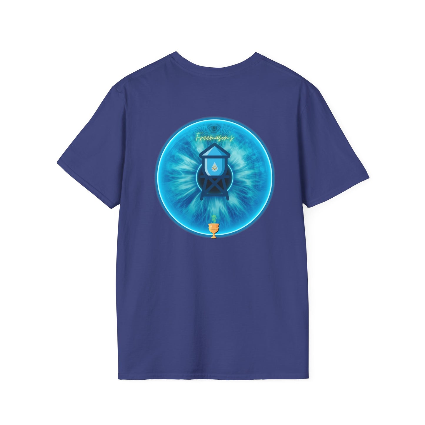 Classic Donut Tee - Unisex Soft-Style - "The Peering Donut of Opacity" - light blue idonut - variant 2