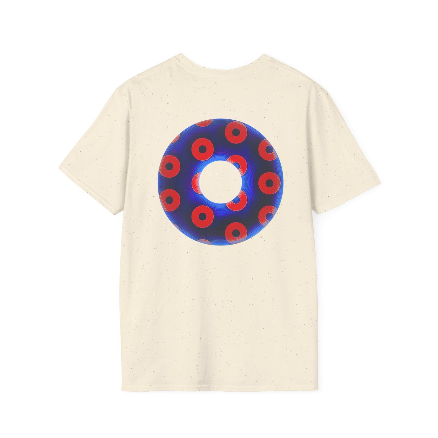 Plain Donuts/Unisex Soft-Style - "Plain Blimpy Paradoxical Donuts" - vivid royal blue/red donuts