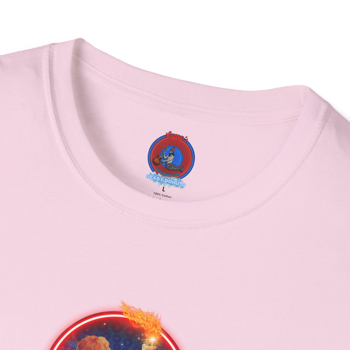 Classic Donut Tee - Unisex Soft-Style - "Torchbearer's Donut " - red donut