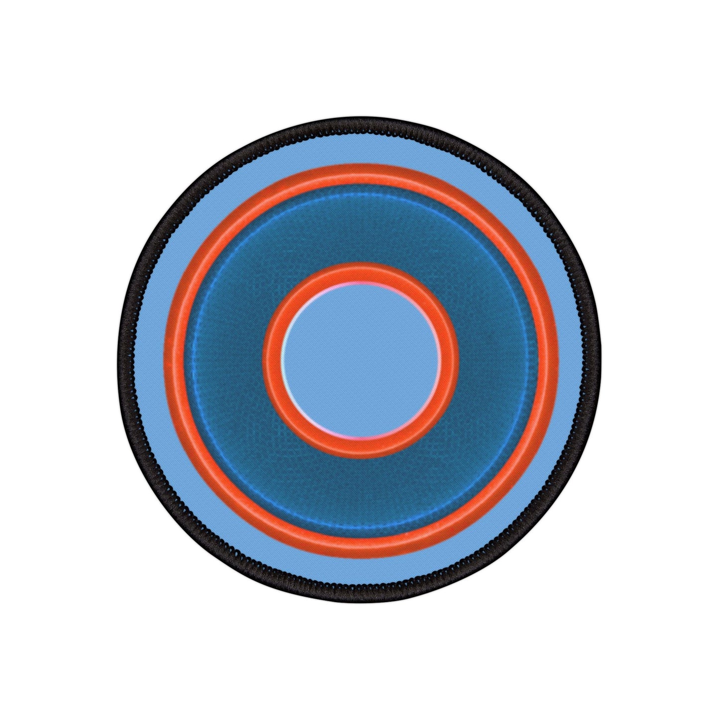 Iron-On Donut Patch - rustic blue donut